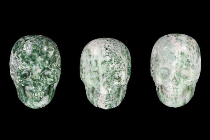 2" Polished Hamine Jasper Skulls - Photo 1